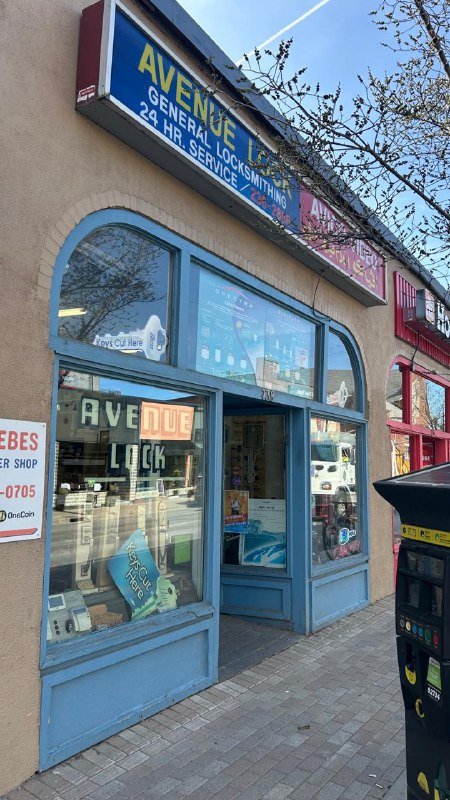 Avenue Lock & Safe storefront and service vehicle